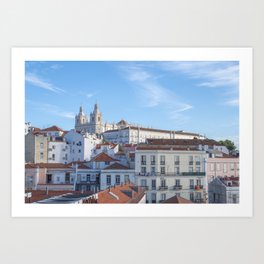 Church of São Vicente de Fora in Lisbon Portugal - Alfama view street and travel photography Art Print