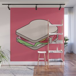 Exploded Sandwich Diagram.  Graphic Artwork Wall Mural