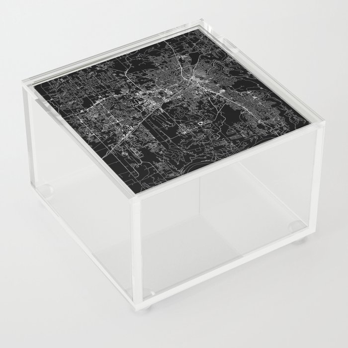 Huntsville Black Map Acrylic Box