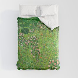Gustav Klimt "Orchard With Roses" Comforter