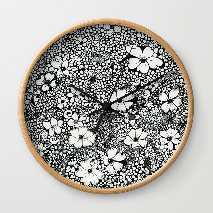 Dots In The Wind Wall Clock