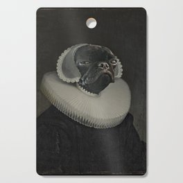 Portrait of a Pug Woman Dutch Dog Royal Court Portrait Cutting Board