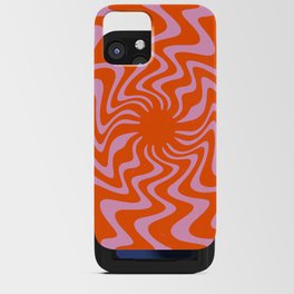 70s Retro Pink Orange Abstract iPhone Card Case