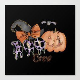 Boo Crew funny Halloween Spider Ghost Canvas Print