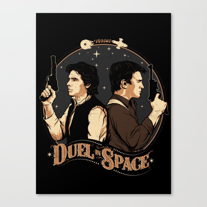Duel in Space Canvas Print