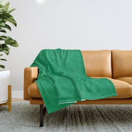 NOW FERN GREEN SOLID COLOR Throw Blanket