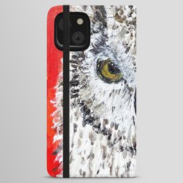 White Owl Animal iPhone Wallet Case