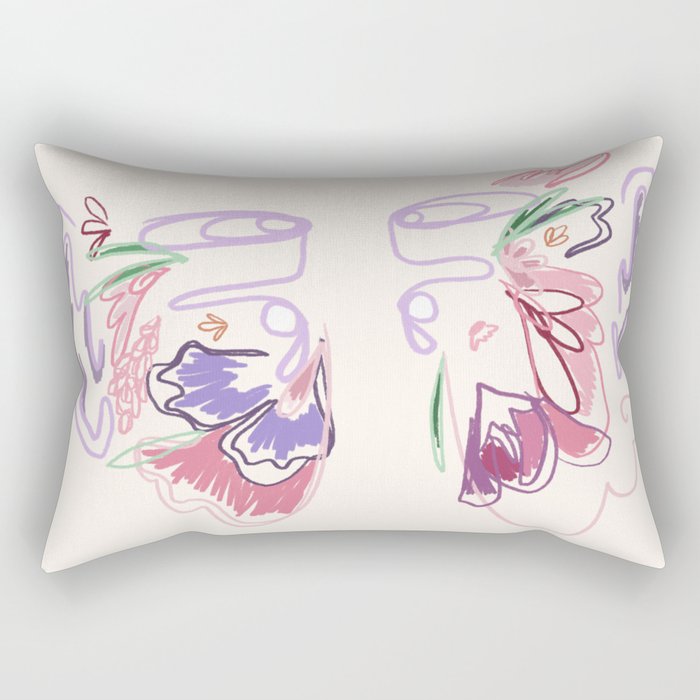 For Those Who Cry Flowers Rectangular Pillow