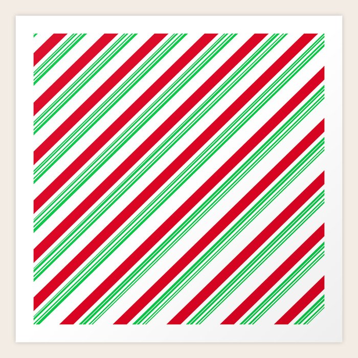 Christmas Red And Green Candy Cane Stripes Art Print By Fischerfinearts Society6 Merry christmas and happy new year. christmas red and green candy cane stripes art print by fischerfinearts