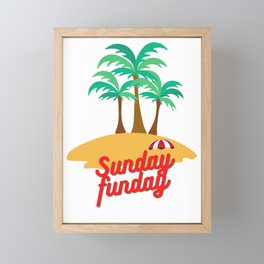 sunday funday Framed Mini Art Print