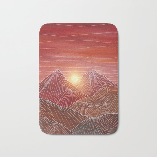 Lines in the mountains VI Bath Mat