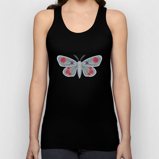 spider web and rose (made up moth) Unisex Tank Top