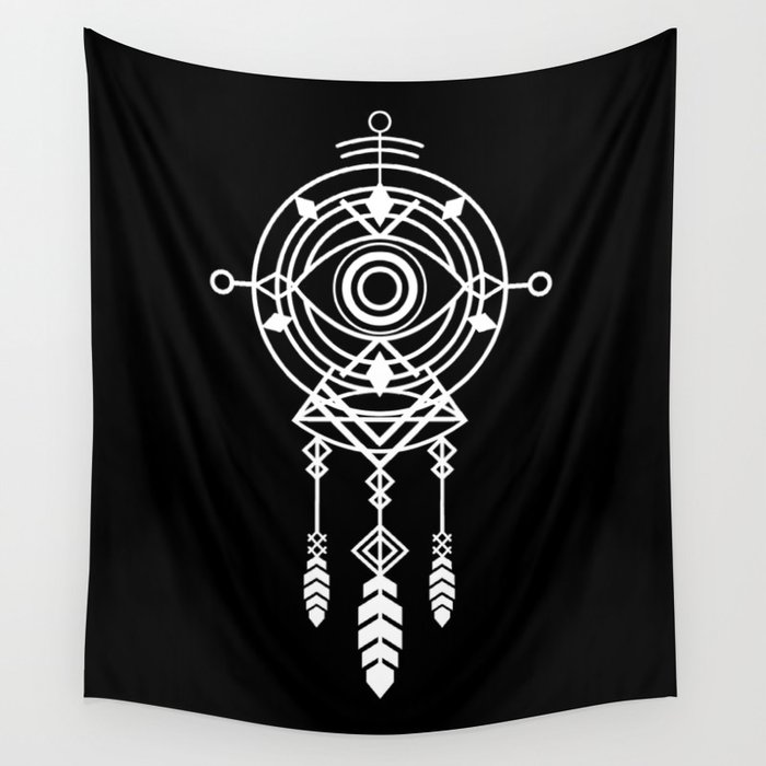 Cosmic Dreamcatcher Wall Tapestry