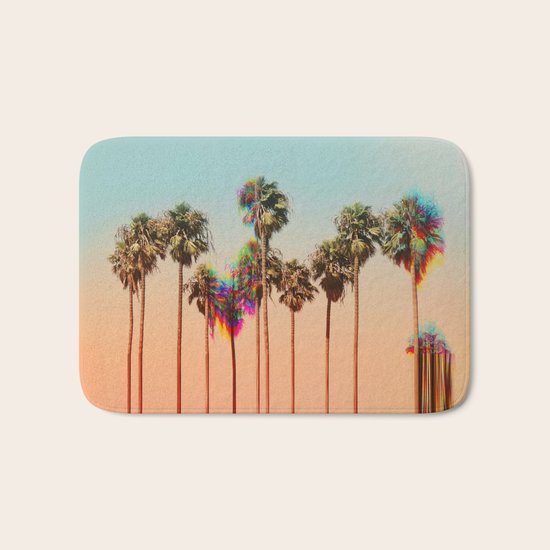 Glitch beach Bath Mat