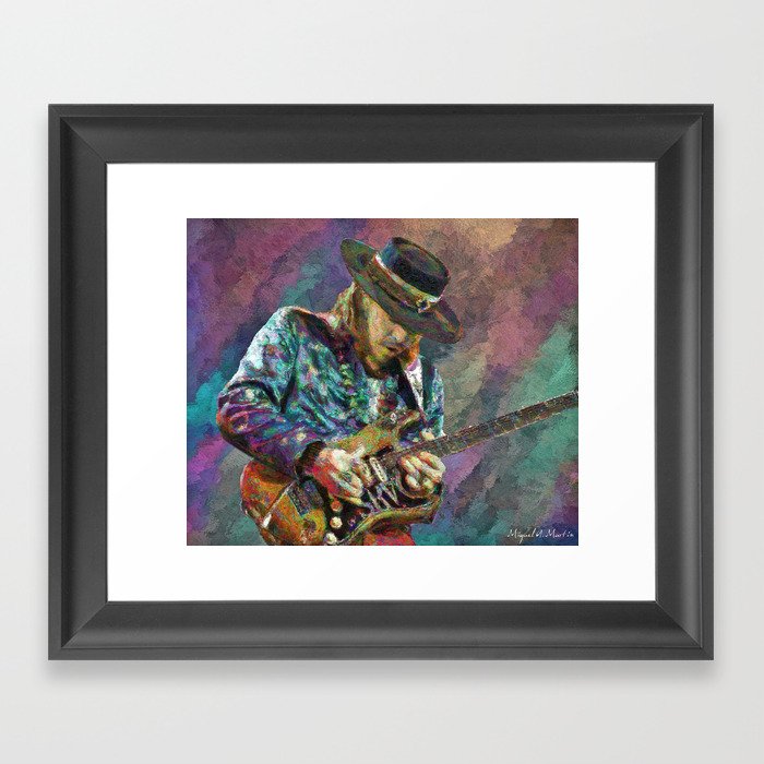 Stevie Ray Vaughan Framed Art Print By Michelmrtn Society6