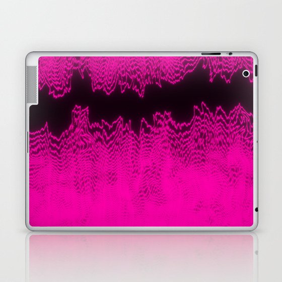 Pink Glitch Distortion Laptop & iPad Skin