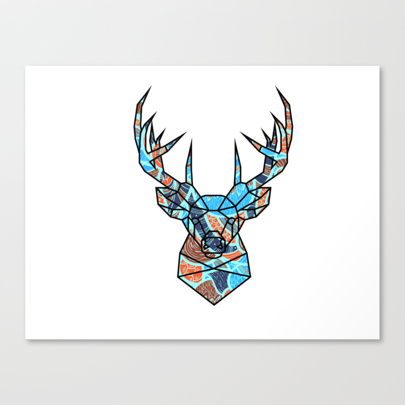 Abstract Deer Canvas Print By Ekaterina Sokol Designs Society6