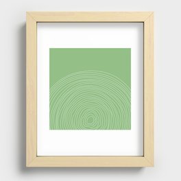 Sage Green Arch Spiral Abstract Recessed Framed Print