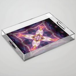 Art of kaleidoscope effect - Abstract background design / creative wallpaper pattern Acrylic Tray