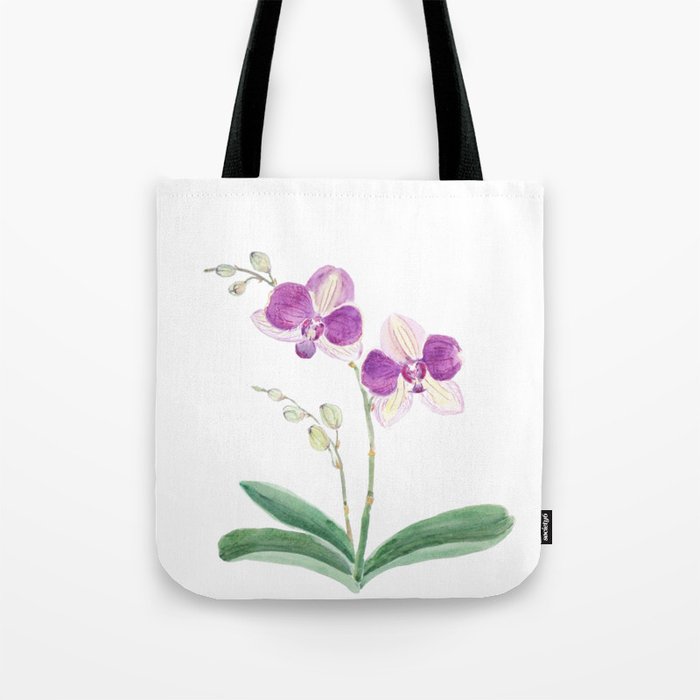 purple orchid watercolor  Tote Bag