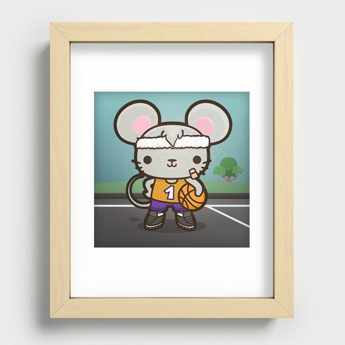Matty the Sporty Mouse Recessed Framed Print