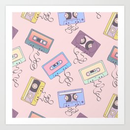 Cassette Pattern Art Print