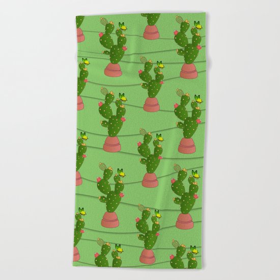 cactus summer Beach Towel