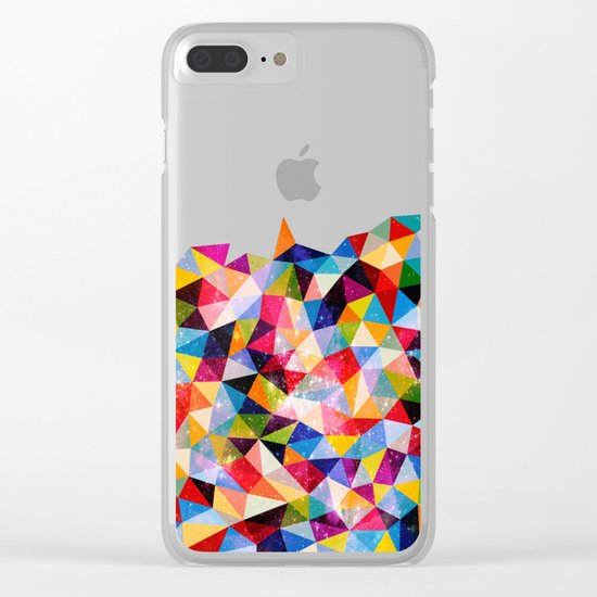 Space Shapes Clear iPhone Case