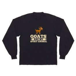 Baby Goat Cute Farmer Mountain Goats Long Sleeve T-shirt
