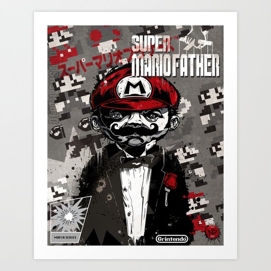 Super Mario Father Art Print