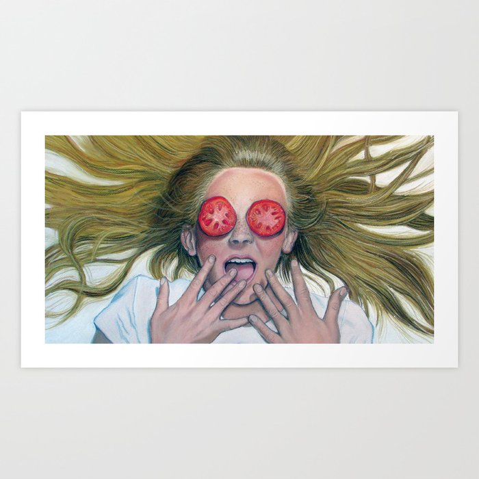 Tomato Face Art Print By The Natural Illustrator Society6   Tomato Face Hi2 Prints 