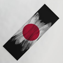 Japan flag brush stroke, national flag Yoga Mat