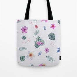 Exotic flowers and leaves Tote Bag