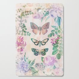 Butterfly Romance Pastel Watercolor Art Cutting Board
