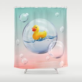The Bubble Ducky Shower Curtain