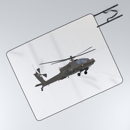 AH-64 Apache Helicopter Picnic Blanket