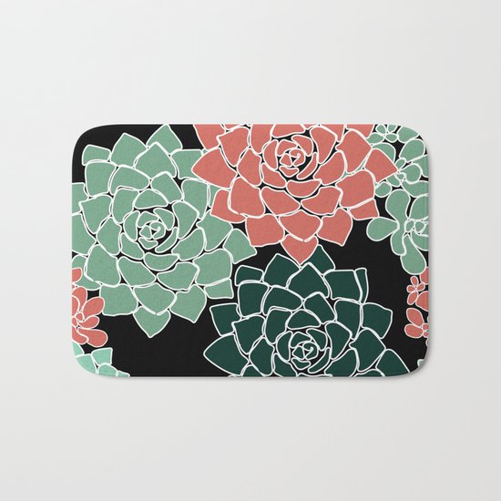 Succulents Bath Mat