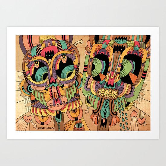 Máscaras Art Print