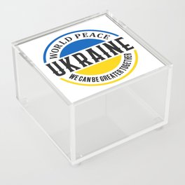 World Peace Ukraine We Can Be Greater Together Acrylic Box