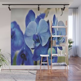 Blue Orchids Wall Mural