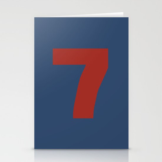 Number 7 Stationery Cards