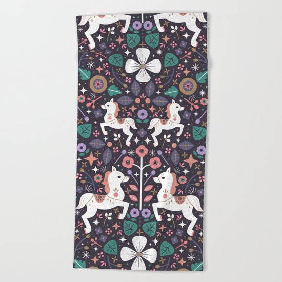 Prancing Ponies Beach Towel