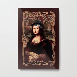 Chicana Mona Lisa Metal Print
