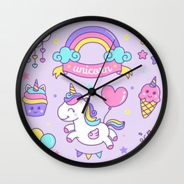 Unicorn Party Wall Clock