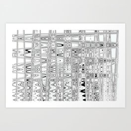 Abstract Black And White Artwork #9 Art Print