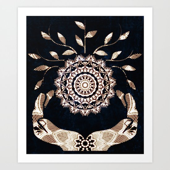 Glowing Soul-Seed Mandala Art Print