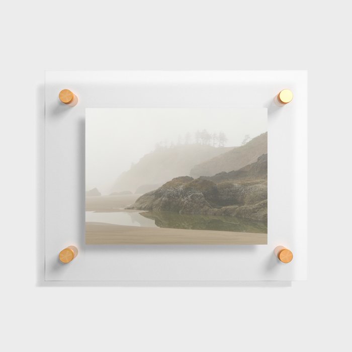 Oregon Coast Landscape, Beach Photography, Foggy Beach, Tide Pool, Pacific Ocean, Pacific Northwest, Outdoors, Nature, Forest Floating Acrylic Print