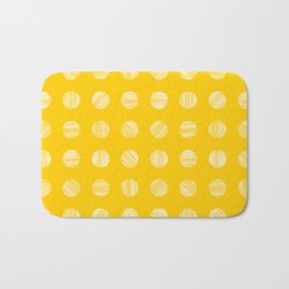 Scratched Little Dots (Yellow) Bath Mat | Geomtric, New, Modern, Shapes, Abstract, Circle, Pop Art, Digital, Polkadots, Pattern 