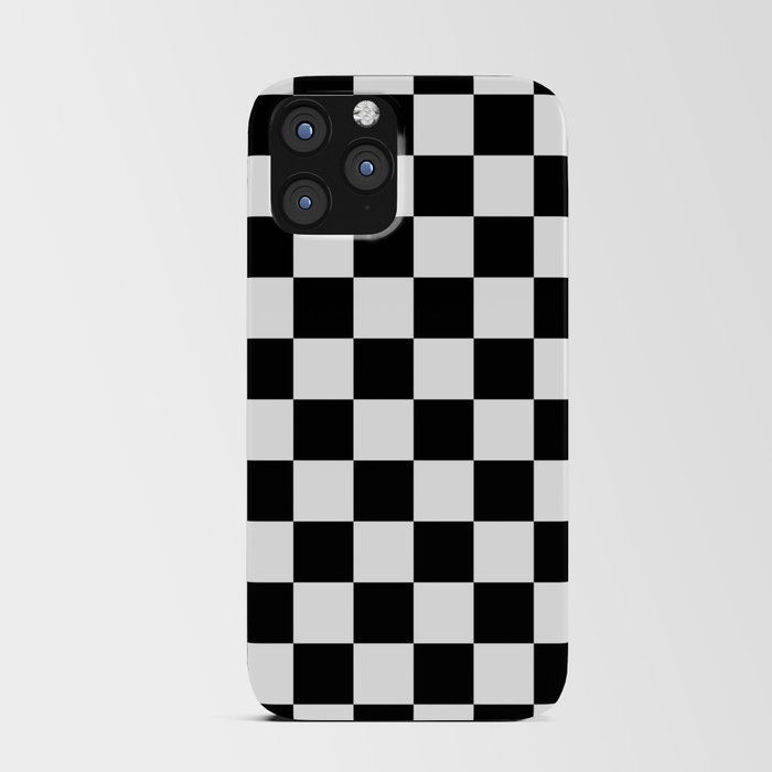 Checkered (Black & White Pattern) iPhone Card Case