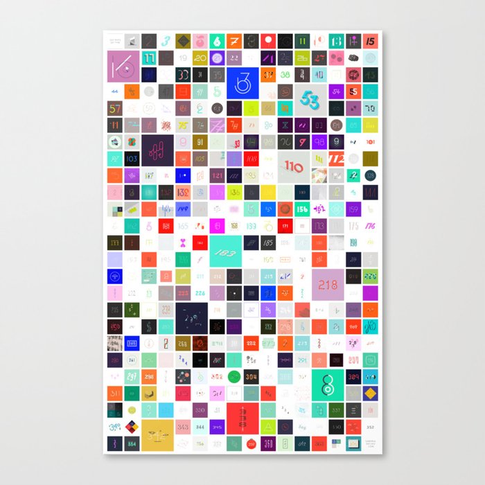 365 Days of Type Canvas Print